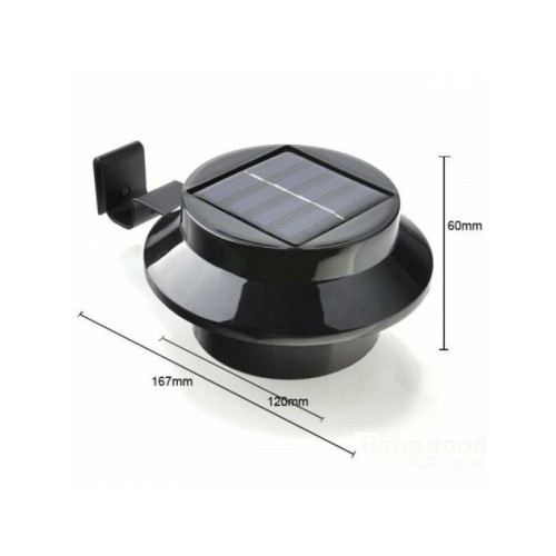 LED- solárne svetlo na odkvap 2ks čierne