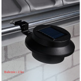 LED- solárne svetlo na odkvap 2ks čierne