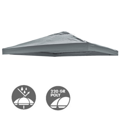 Strešná plachta 3x3 m - Lukas - sivá