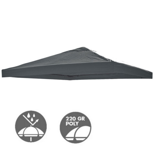 Strešná plachta 3x3 m - Lukas - tm.sivá