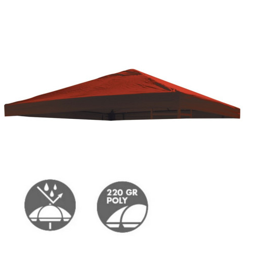 Strešná plachta 3x3m - Lukas - bordo