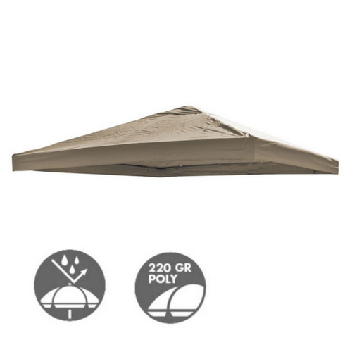 Strešná plachta 3x3 m -  Lukas - Taupe