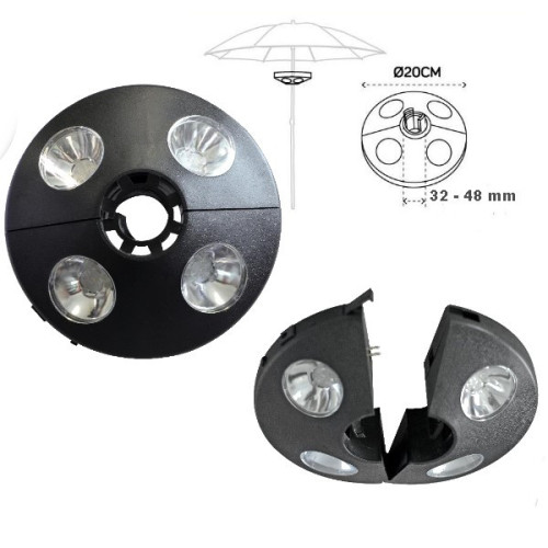 LED svetlo na slnečník ø 20 cm