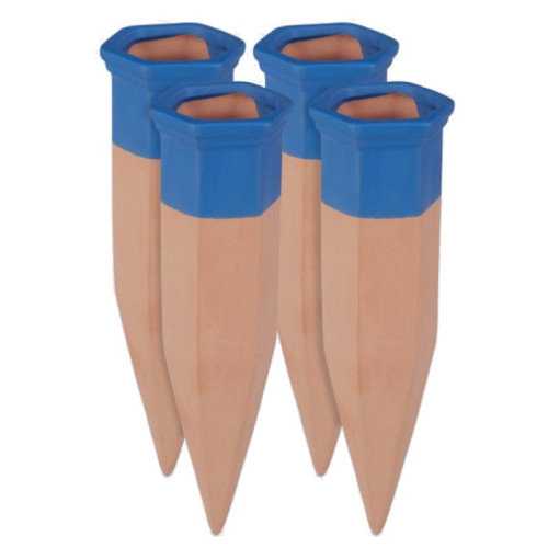 Hlinený kužeľ na polievanie 4 ks - modrý