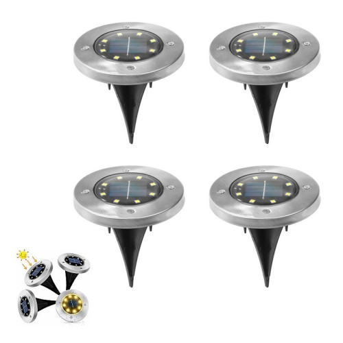 LED solárna podlahová lampa sada 4 ks