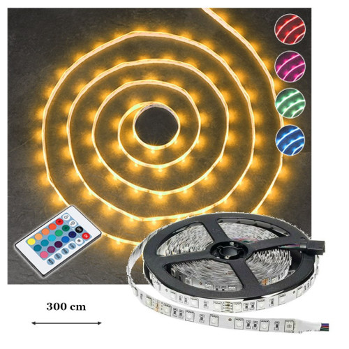 LED svetelný pásik RGB 3 m + ovládanie