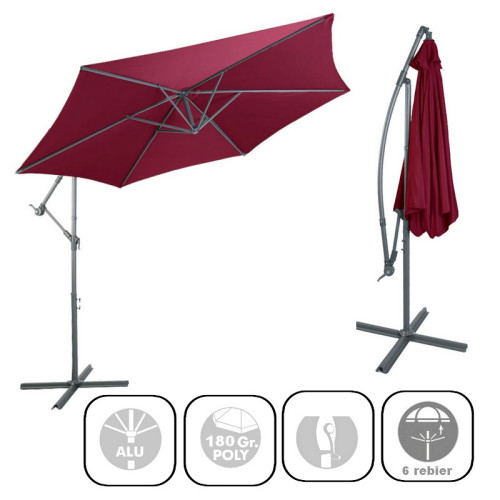 Závesný slnečník Ampel 3m - Bordo