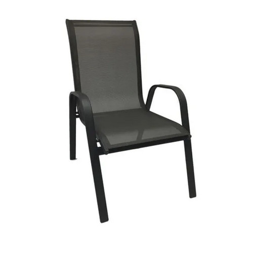 Kreslo stohovacie kovové - textil antracit