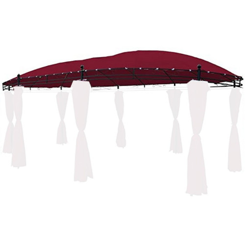 Strešná plachta na altánok OVAL 530x350 cm - Bordo