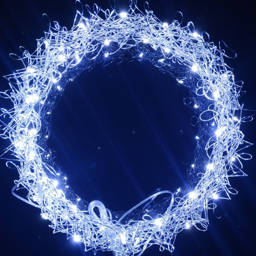 Kovový veniec - jemný drôt  40 LED ø 30 cm SB