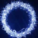 Kovový veniec - jemný drôt  40 LED ø 30 cm SB