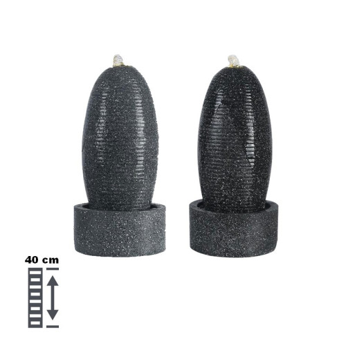 Bytová fontána s pumpou a LED - STEIN 40 cm