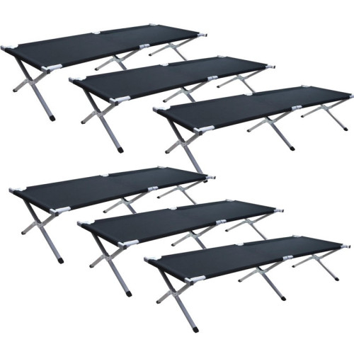 Polná Posteľ - STAHL - čierna - 6 ks