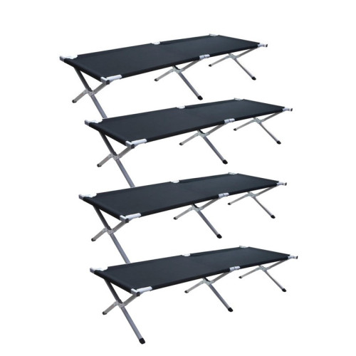 Polná Posteľ - STAHL - čierna - 4 ks