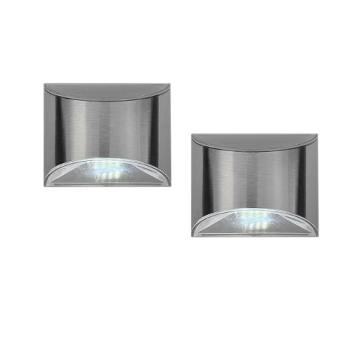 LED solárne nástené svetlo 2ks - nerez