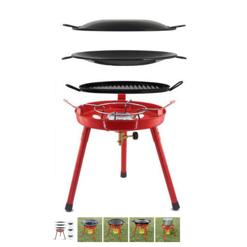 Viacúčelový varič a gril, 3-nohy + platnička 40 cm