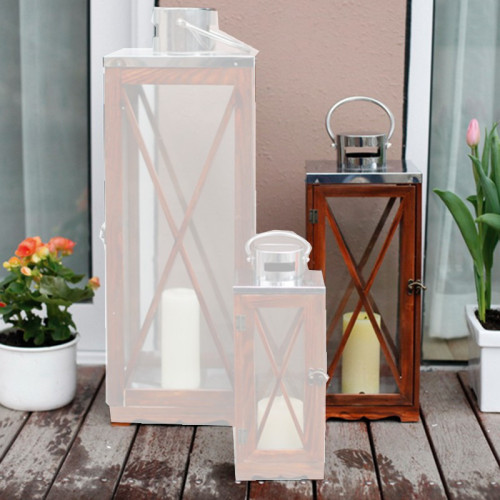 Drevený Lampáš 8112 - BRAUN - M