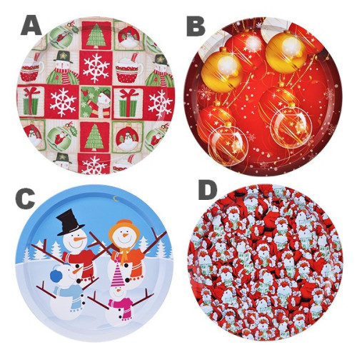 Vianočný tanier - kovový  32 cm