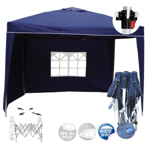 Altán nožnicový Watter Proof PU - 3x3m - modrý