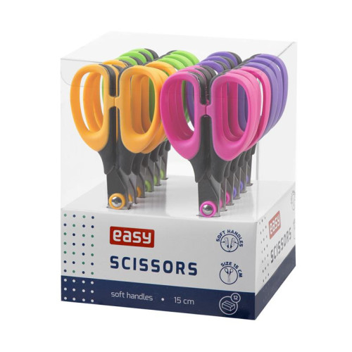 Školské nožničky s mäkkým úchytom pogumované 15cm