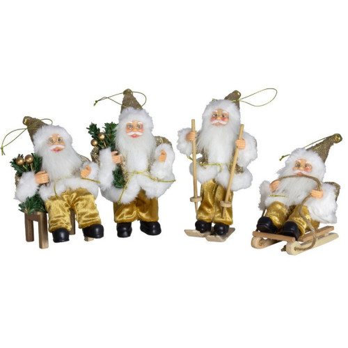 Vianočná dekorácia Mikuláš 18 cm - zlatý