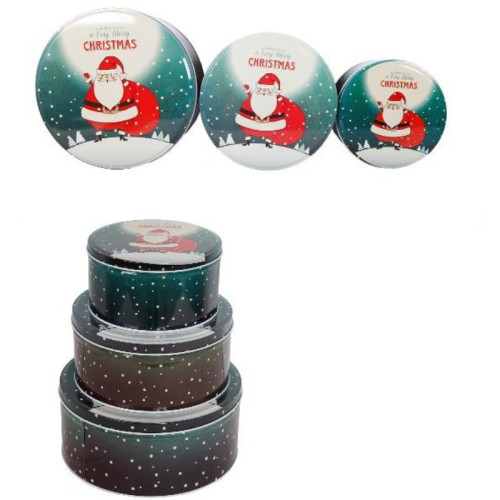 Vianočná dóza na sušienky Mikuláš 3 ks