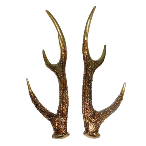 Dekorácia Jelenie parožie 2 ks - zlaté