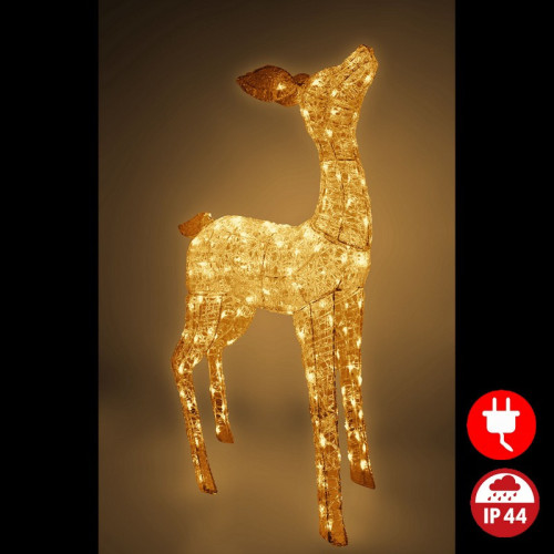 LED - Akrylová srnka XL cca 104x62x28cm