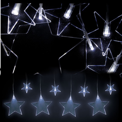 LED - Svetelná reťaz s 8 hviezdičkami 100x60 cm