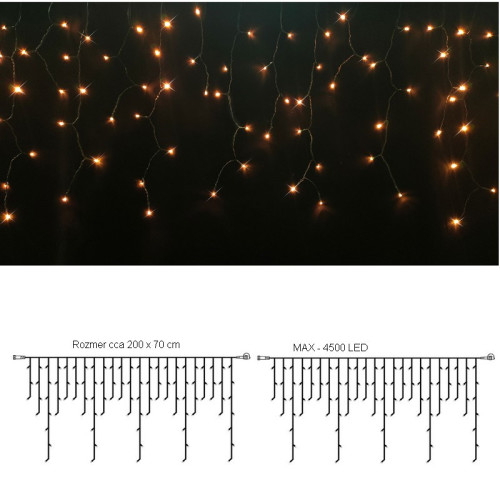 LED svetelný záves 100 LED - Spojovateľný