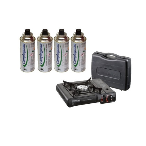 Varič Gas kocher + 4 kartuše