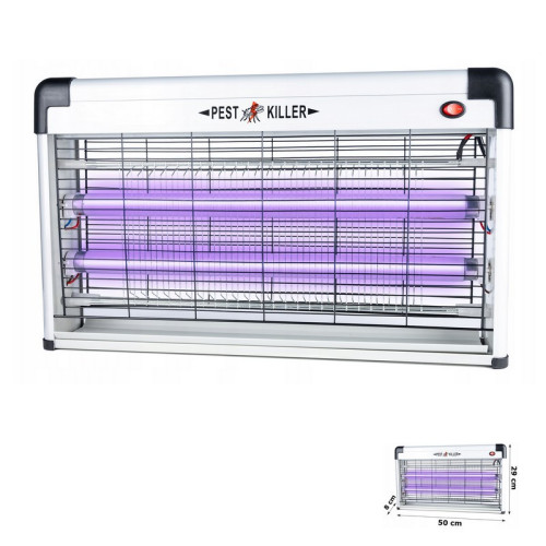 KOVOVÁ LAMPA NA ZABÍJANIE HMYZU UV 230V 50W