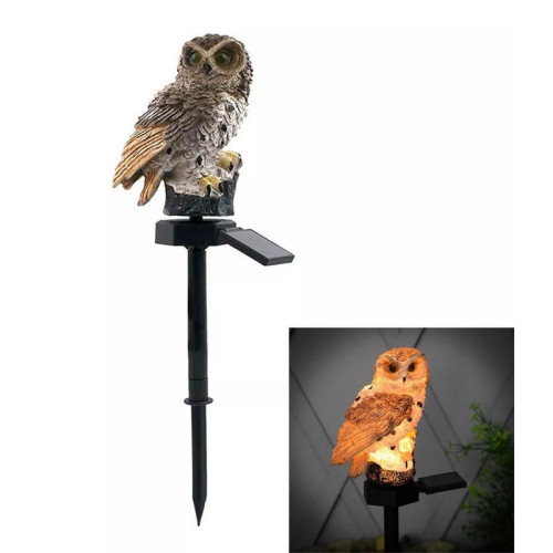 LED solárna dekorácia SOVA - Braun