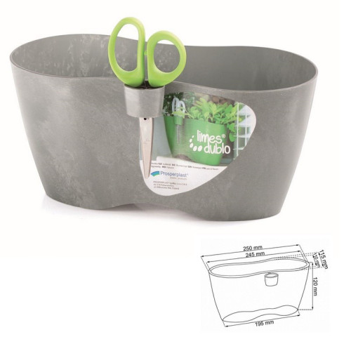 Kvetináč na Bylinky LIMES Dublo Beton 25 cm