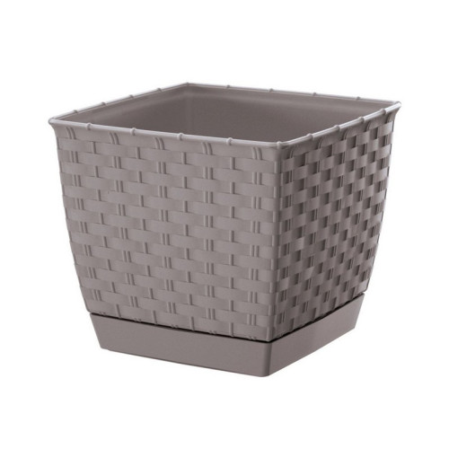 Kvetináč hranatý RATOLLA SQUARE Mocca 25cm