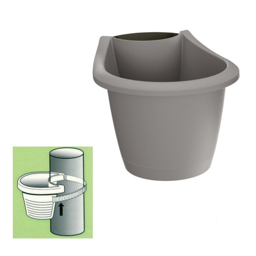 Kvetináč na Okap RESPANA BELT šedý kameň 21,7 cm