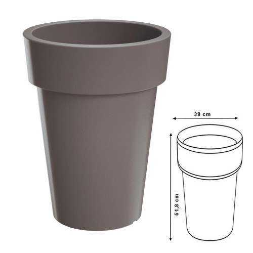 Kvetináč vysoký LOFLY SLIM šedý.kameň 39 cm