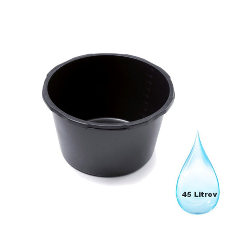 Vedro CONTAINER kulatý 45 Litrov - čierny