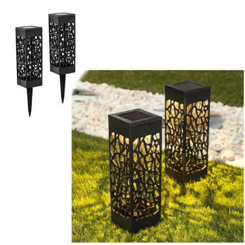 LED solár  tieniace lámpy s LED 2 ks