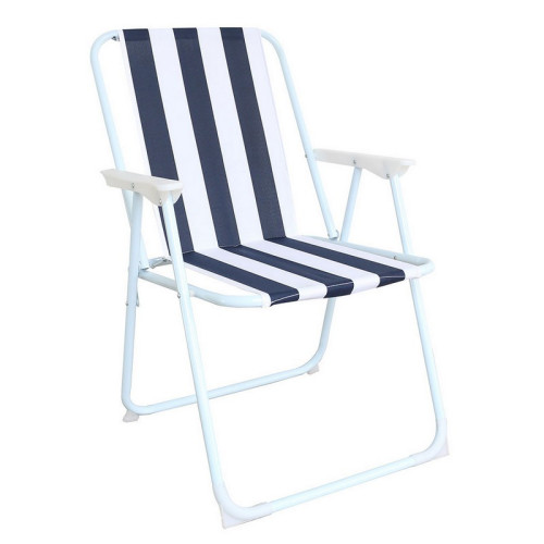 Kempingové kreslo Camping Modré pruhy
