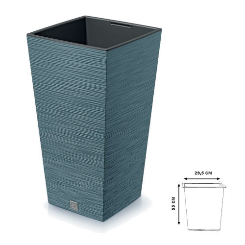 Kvetináč FURU SQUARE LOW 29,5cm-skandinávsky modrý