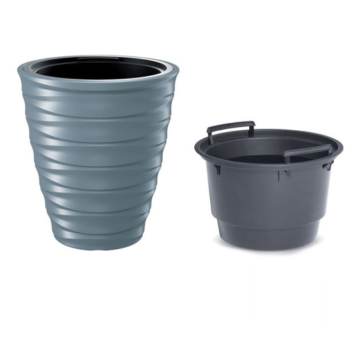 Kvetináč s vkladomFREZE 38,3cm - svetlo šedý
