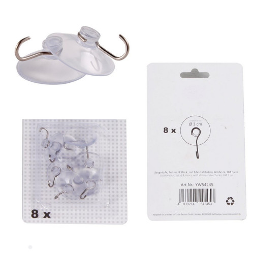 Sada 8 prísaviek s nerezovými háčikmi