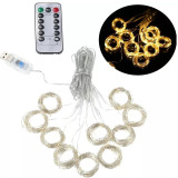 LED sveteľný záves s USB 300x100 cm