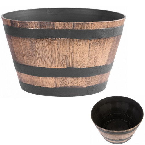 Kvetináč  Woodeff, 52x30 cm, zlatý, efekt dreva