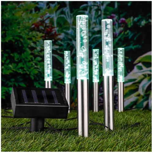 LED solárna lampa BUBLINY 6 ks - set