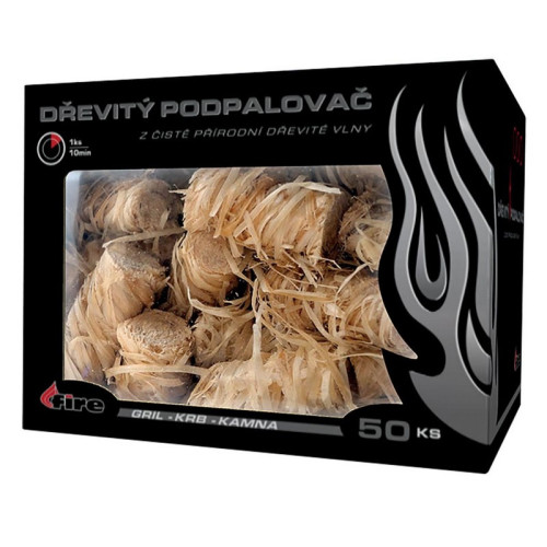 Drevitý podpalač BOX 50 ks 58 mm Premium